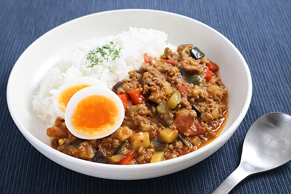 夏野菜あまざけキーマカレー